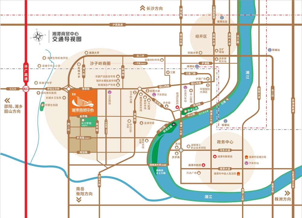 湘潭商贸中心位置图